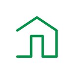 Pictogram representing locations with combustible construction materials like wooden buildings