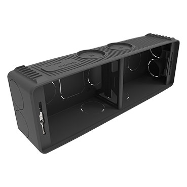 Clipsal Iconic, Quad Socket Plastic Wall Box