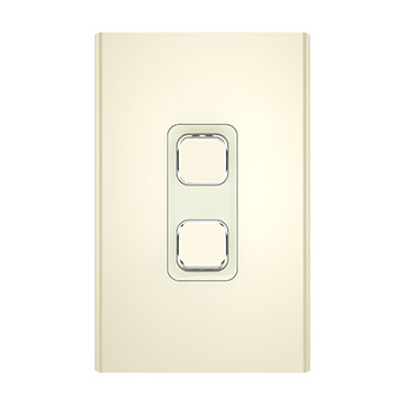 Clipsal Iconic, Styl Switch Plate Skin, Vertical/Horizontal, 2 Gang