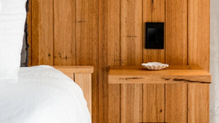 Clipsal stylish electrical products in a master bedroom.