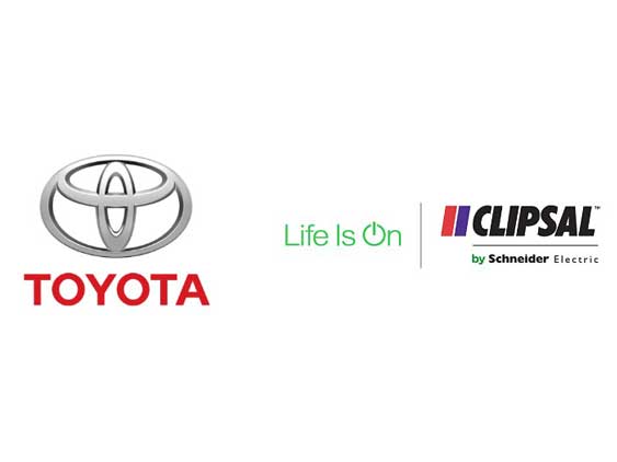 Clipsal and Toyota logos