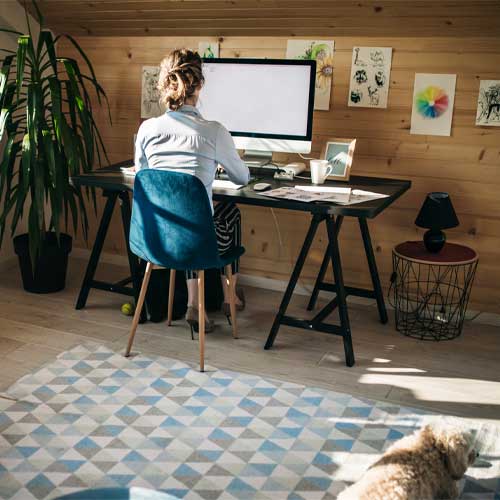 woman on computer