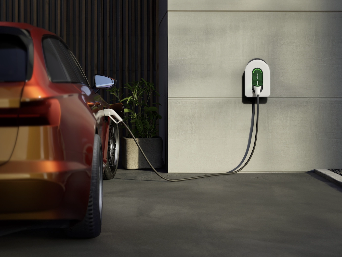 Electric car using EV charger