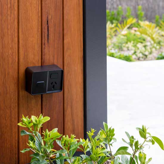 'iconic outdoor socket on wall