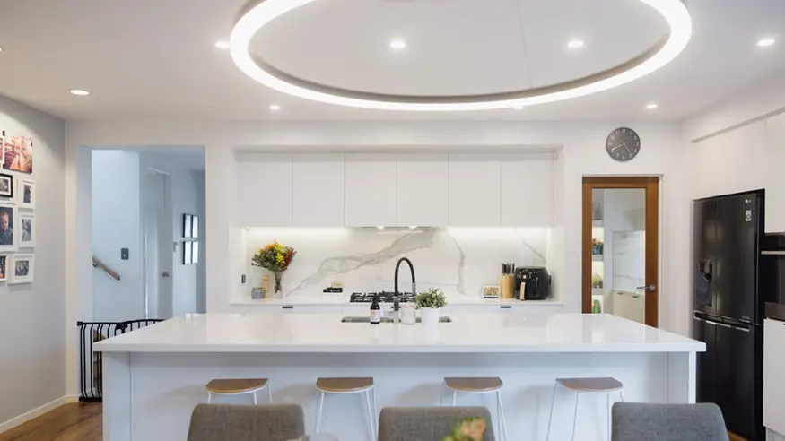 LED Downlights in the kitchen.