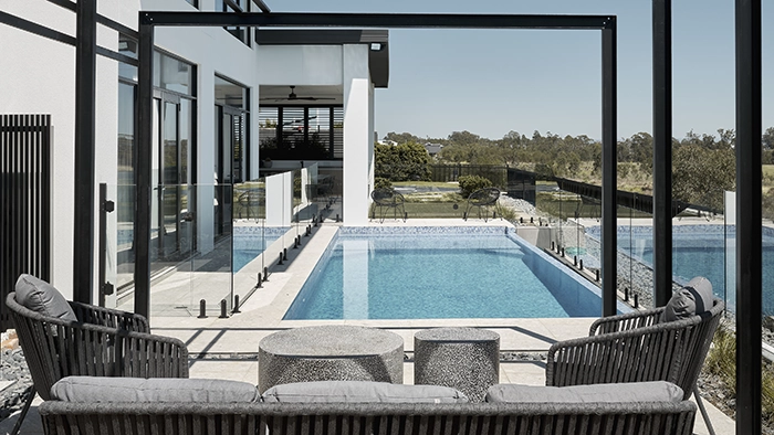 Modern pool in an outdoor setting