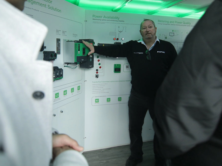 A man demonstrating Clipsal and Schneider Electric’s new innovations