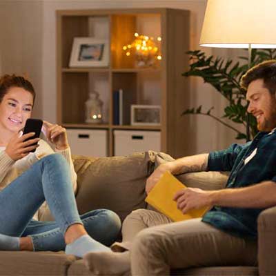 Couple on couch