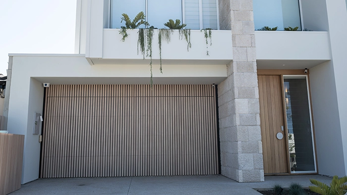 Modern garage in a contemplorary home