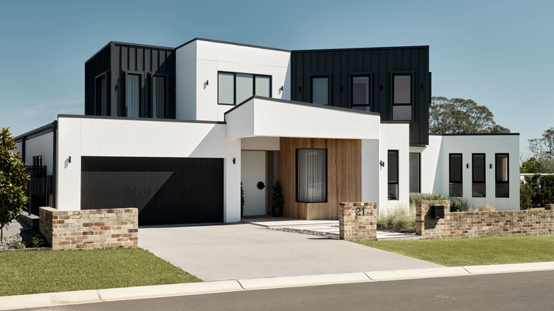 Modern house with a spacious garage