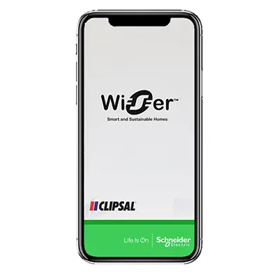 Clipsal Wiser by SE app home screen