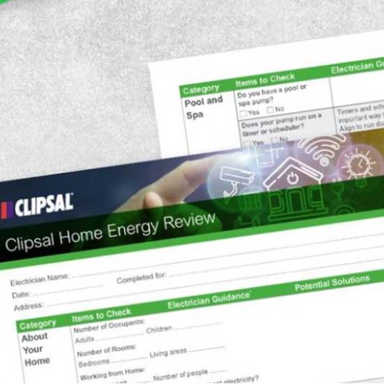 Clipsal Home Energy Review Checklist