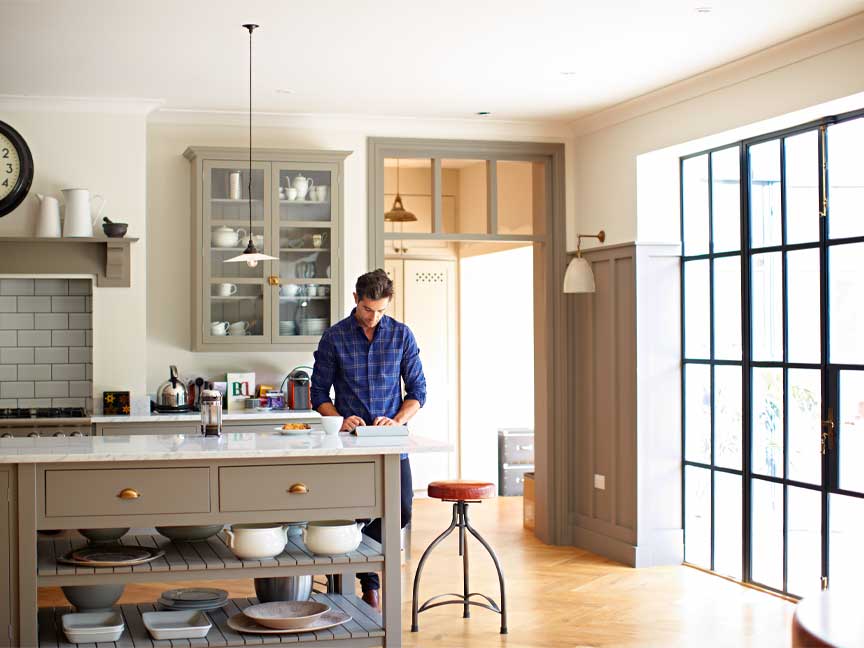 man in kitchen