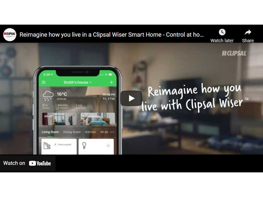 Reimagine how you live with clipsal wiser