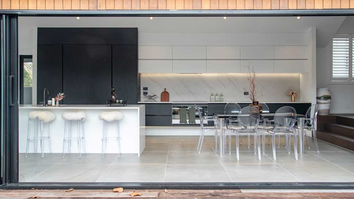 modern kitchen and dining