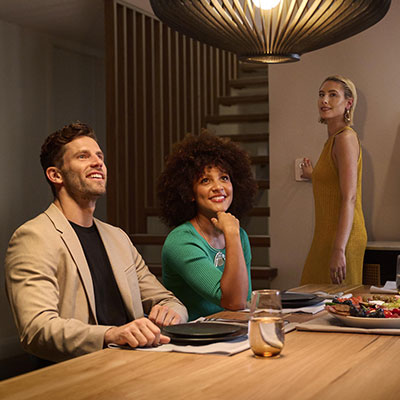 Group of people sitting at a table.